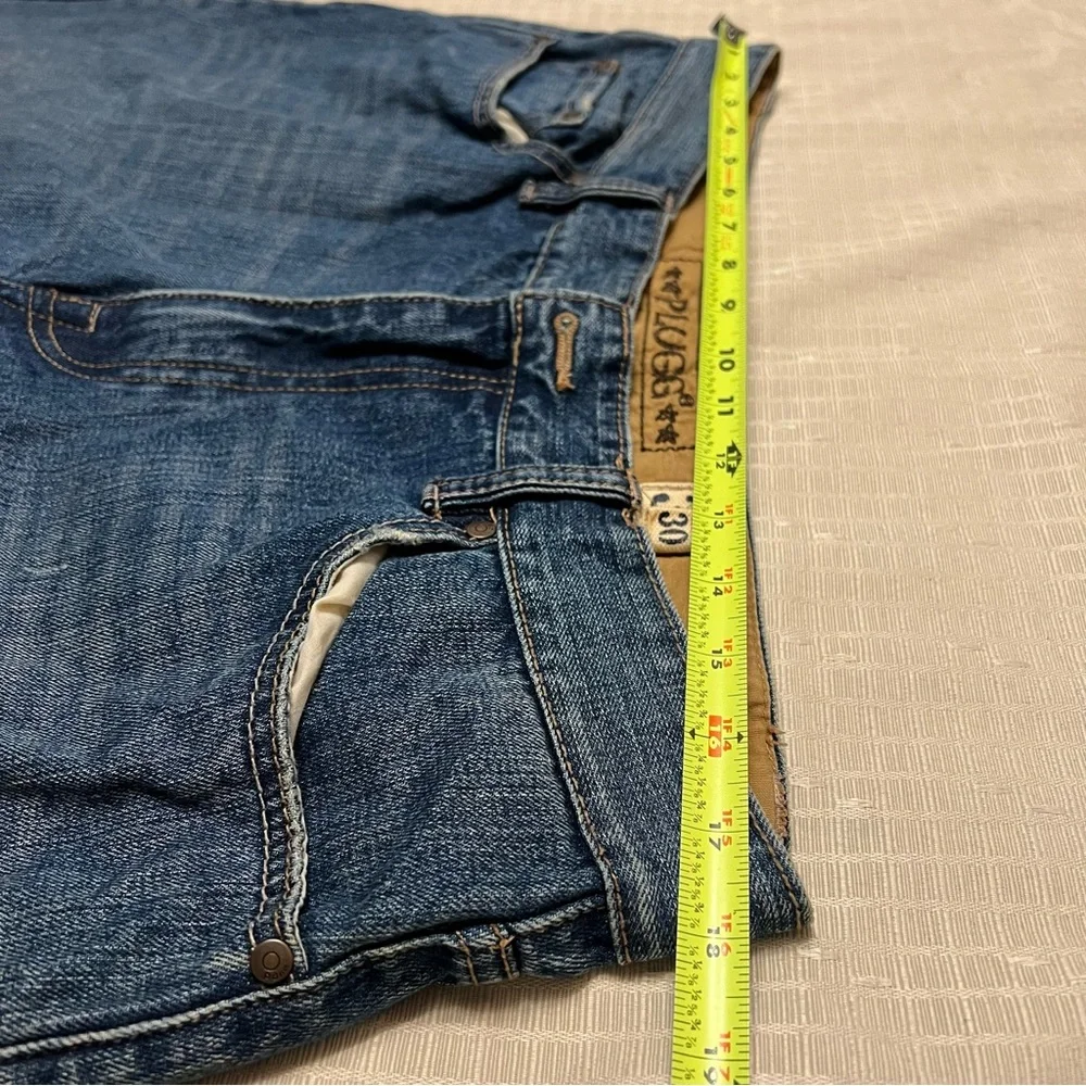 Plugg Jeans Mens 36x30 Straight Blue Denim Medium Wash Great Cond With/pockets